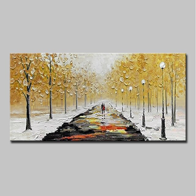  Oil Painting Hand Painted - Abstract / Landscape Modern Canvas