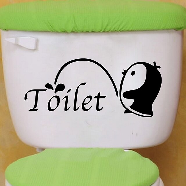  Dieren Muurstickers Dierlijke muurstickers Toiletstickers, Vinyl Huisdecoratie Muursticker Toilet / Koelkast Decoratie 1pc / Verstelbaar