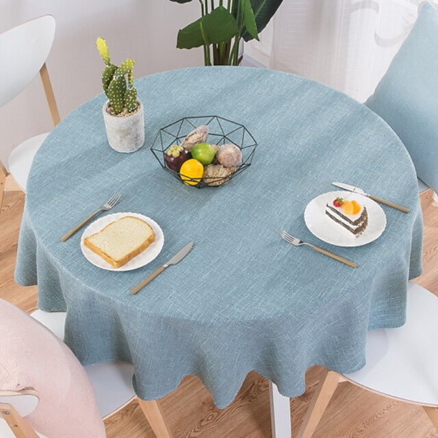  Contemporary 100g / m2 Polyester Knit Stretch Nonwoven Round Table Cloth Geometric Table Decorations 1 pcs