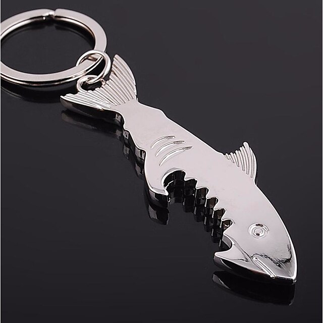  Keychain Fish Simple Fashion Ring Jewelry Silver For Daily Street