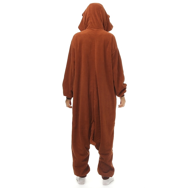 Toys & Hobbies Cosplay & Costumes | Adults Kigurumi Pajamas Monkey Onesie Pajamas Polar Fleece Coffee Cosplay For Men and Women 