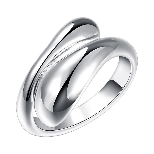  Band Ring Silver Silver Plated Alloy Ladies Unusual Unique Design / Women's