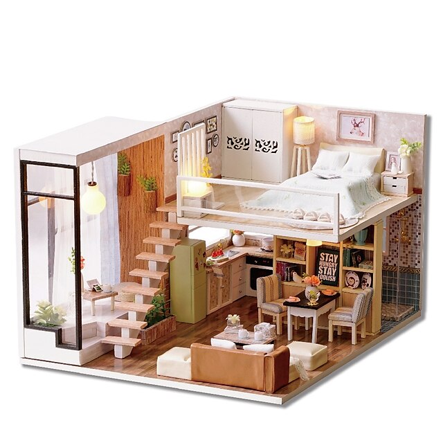  Dollhouse Lovely DIY Exquisite Romance Furniture Wooden Contemporary 1 pcs Kid's Adults' Girls' Toy Gift