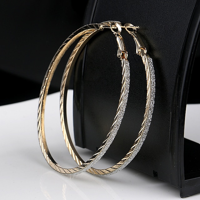  Hoop Earrings For Women's Party Wedding Special Occasion Alloy Gold Silver / Casual / Daily