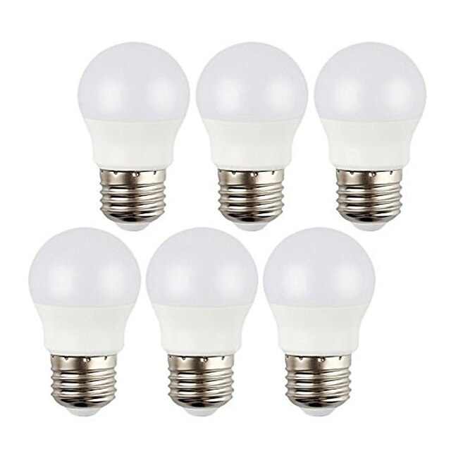  6pcs 3W 400lm E27 LED Globe Bulbs Decorative Cold White / Warm White AC220-240V Lampadas No Flicker Indoor Led Lighting Bulbs