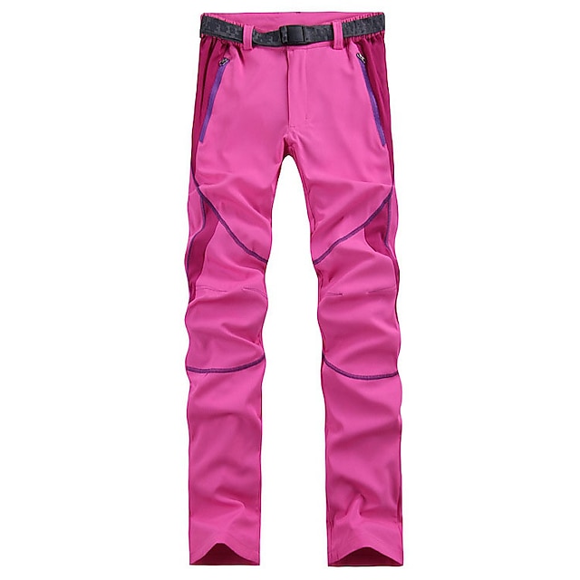  Dame Trekkingbukser Patchwork Sommer Udendørs Hudvenlig Hurtigtørrende Letvægt Svedreducerende Bukser Underdele Lynlåslomme Sort Lys pink Campering & Vandring Fiskeri Klatring S M L XL XXL