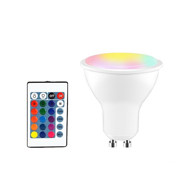  1pc 5 W LED Spotlight 350 lm GU10 E26 / E27 3 LED Beads SMD 5050 Smart Dimmable Remote-Controlled RGBW 85-265 V / RoHS / CE Certified