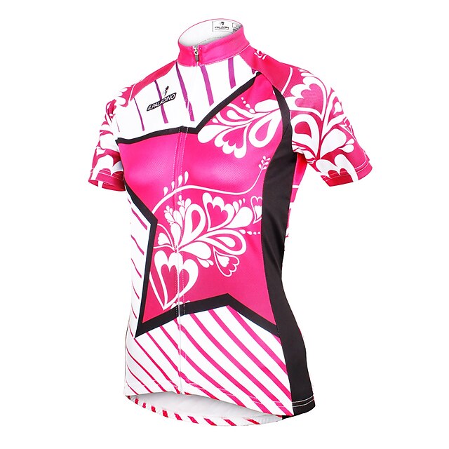  ILPALADINO Mulheres Camisa para Ciclismo Manga Curta Tamanho Grande Moto Camisa / Roupas Para Esporte Blusas com 3 bolsos traseiros Ciclismo de Montanha Ciclismo de Estrada Respirável Resistente