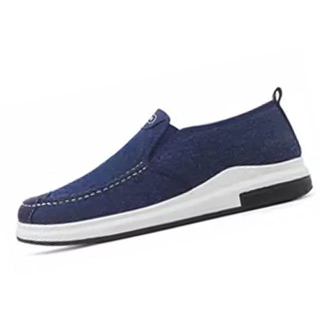  Men's Comfort Shoes Canvas Fall Casual Loafers & Slip-Ons Non-slipping Blue / Black / Gray / EU41
