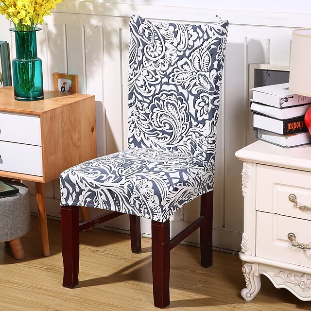  Chair Cover Multi Color Reactive Print Polyester Slipcovers