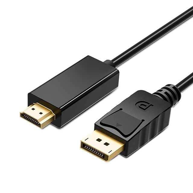  YONGWEI Displayport Male to HDMI Male 1080P HD Cable for PC HDTV Projector(1.8m 6ft)