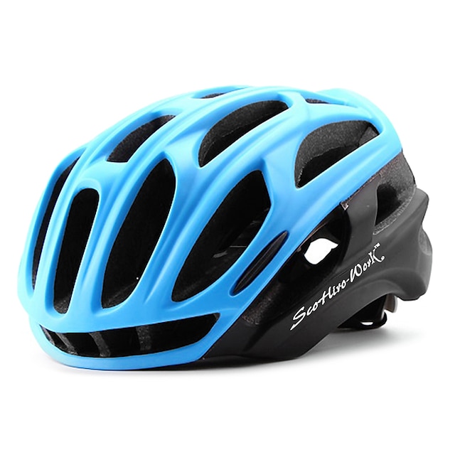  Scohiro-Work Voksen Bike Helmet 34 Ventiler CE CE EN 1077 Nedslags Resistent Integralt støbt Letvægt EPS PC Sport Mountain Bike Vej Cykling Cykling / Cykel - Sort Sort / Rød Hvid Herre Dame