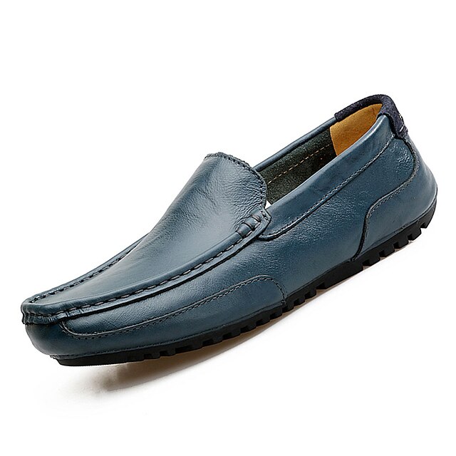  Men's Moccasin PU Fall Casual Loafers & Slip-Ons Non-slipping Yellow / Blue / Black