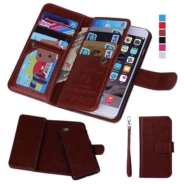  Case For Apple iPhone XS / iPhone XR / iPhone XS Max Wallet / Card Holder / Shockproof Full Body Cases Solid Colored Hard PU Leather