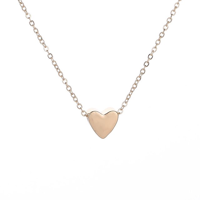  Women's Charm Necklace Classic Stylish Heart Ladies Simple Classic Alloy Gold 48+5 cm Necklace Jewelry 1pc / pack For Date Going out