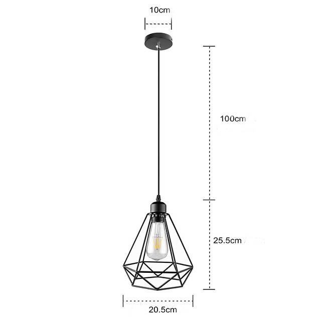 1 Light 20 5 Cm Mini Style Pendant Light Metal Geometrical Painted   Oxlvam1536282819624 