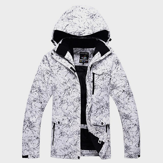  ARCTIC QUEEN Men's Women's Ski Jacket Snow Jacket Outdoor Winter Thermal Warm Waterproof Windproof Breathable Detachable Hood Jacket for Ski / Snowboard Winter Sports Outdoor / Long Sleeve