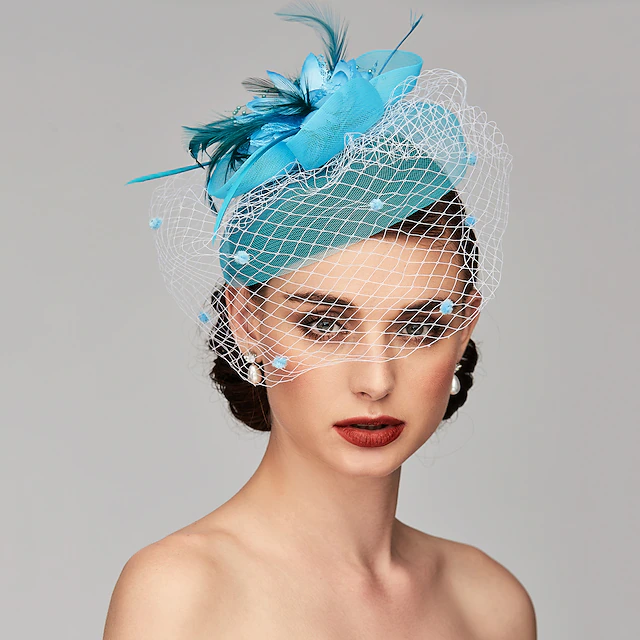 DRESHOW Fascinator Chapeau Femme Plumage Et Fleur - Bandeau Clip Pour Mariage, Cocktail, Tea Party