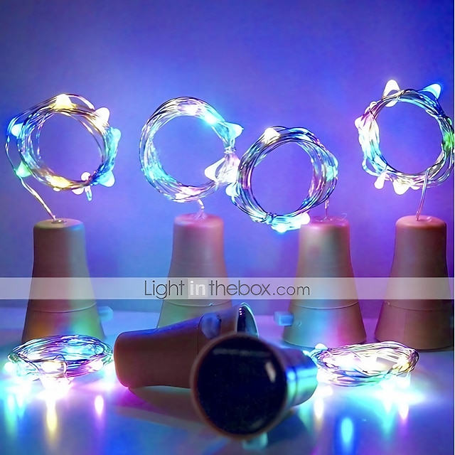 3.28FT 1M Cork Shaped LED Copper Wire String Fairy Light Wine Bottle For Party