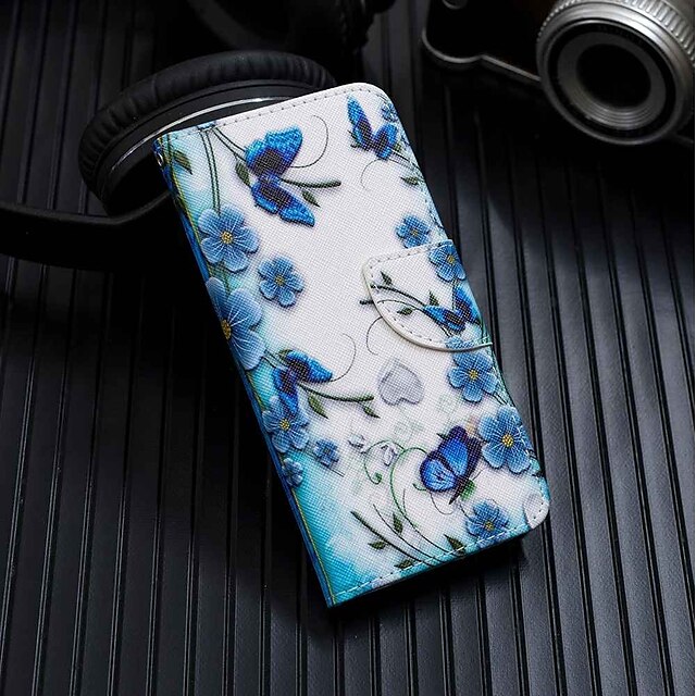  Case For Huawei Huawei Y6 (2018) / Huawei Y6 (2017)(Nova Young) / Huawei Y5 (2018) Wallet / Card Holder / with Stand Full Body Cases Butterfly Hard PU Leather