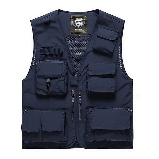 Men's Fishing Vest with Multi-Pockets Breathable Mesh Lightweight Quick Dry Vest / Gilet Sports & Outdoor Camping & Hiking Traveling