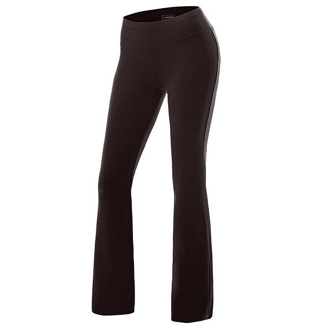  Women's Yoga Pants Flare Leg Bootcut Butt Lift Zumba Fitness Dance Pants / Trousers White Black Fuchsia Sports Activewear Stretchy Slim