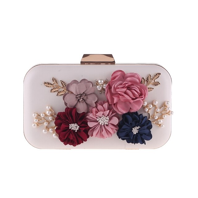  Women's Pearls / Appliques PU / Alloy Evening Bag White / Blushing Pink