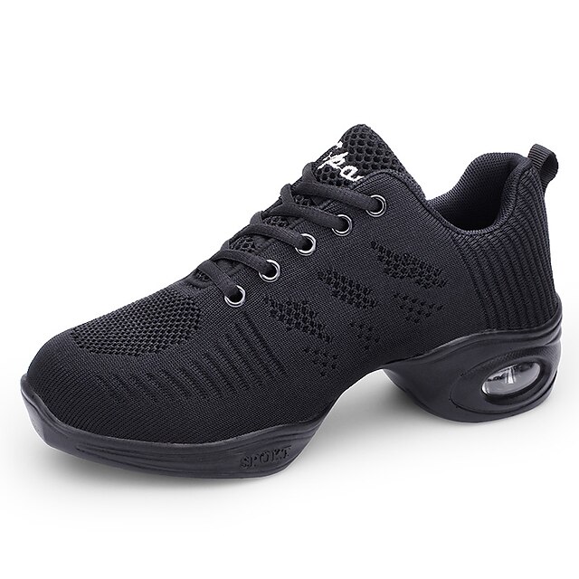  Women's Dance Shoes Dance Sneakers Sneaker Flat Heel White / Black / Red / Practice / EU40