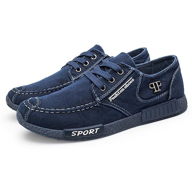  Men's Sneakers Comfort Shoes Driving Loafers Casual Walking Shoes Denim Gray Blue Fall Spring