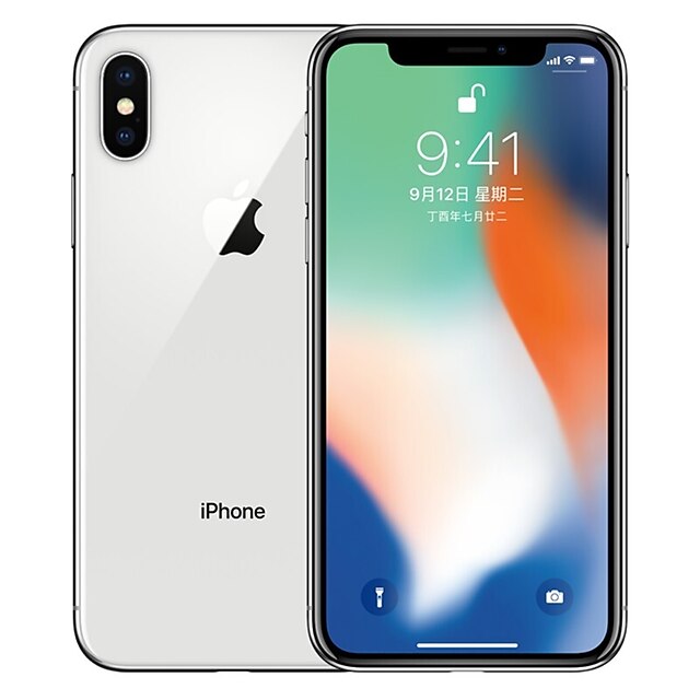  Apple iPhone X A1865 5.8 Zoll 64GB 4G Smartphone - Refurbished(Silber) / 12