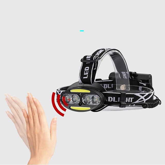  2504-B Headlamps Headlight Waterproof 800 lm LED LED Emitters 5 Mode Waterproof Adjustable Durable Camping / Hiking / Caving Hunting Black / Aluminum Alloy