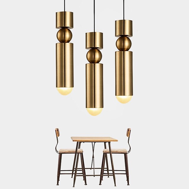 Lights & Lighting Pendant Lights | 1-Light 6 cm Pendant Light LED Island Light Metal Mini Gold Contemporary / Artistic AC100-240