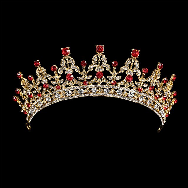  Legering Crown Tiaras med Bjergkrystal 1 Stykke Bryllup Medaljon