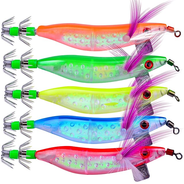  5 pcs Fishing Lures Craws / Shrimp Outdoor Floating Bass Trout Pike Sea Fishing Fly Fishing Bait Casting