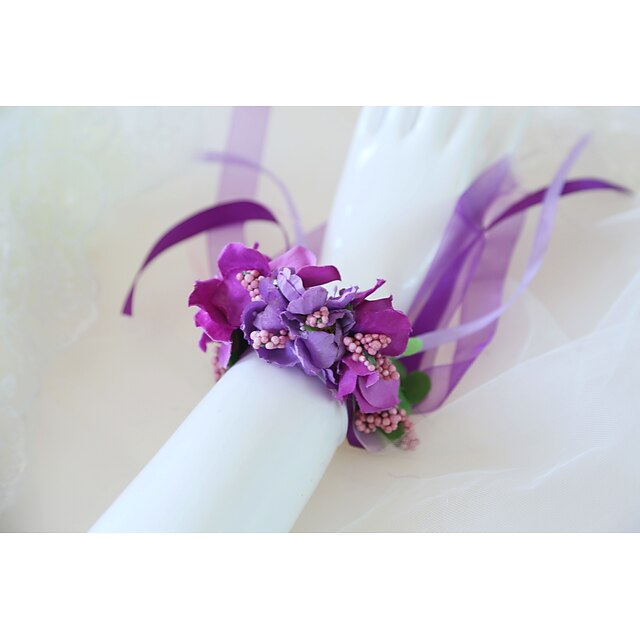  Wedding Flowers Wrist Corsages Wedding / Wedding Party Silk Like Satin / Fabrics 0-10 cm Christmas