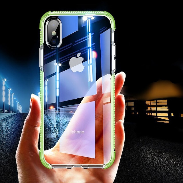  Case For Apple iPhone XS / iPhone XR / iPhone XS Max Shockproof / Transparent Back Cover Solid Colored Soft TPU