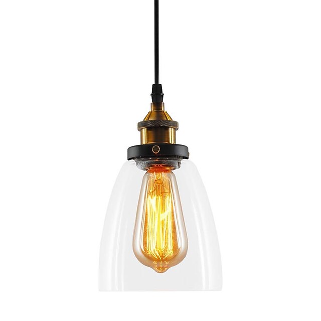  1-Light 14.5 cm Mini Style Pendant Light Metal Glass Mini Painted Finishes Vintage / Modern 110-120V / 220-240V