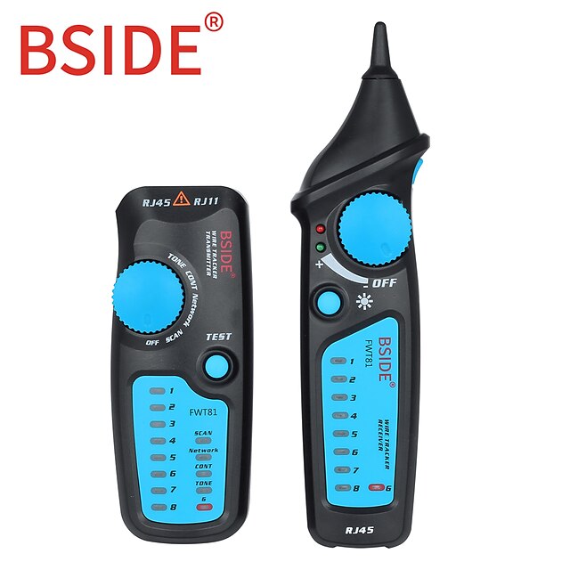  Bside FWT81 Cable Tracker RJ45 RJ11 Telephone Wire Network LAN TV Electric Line Finder Tester