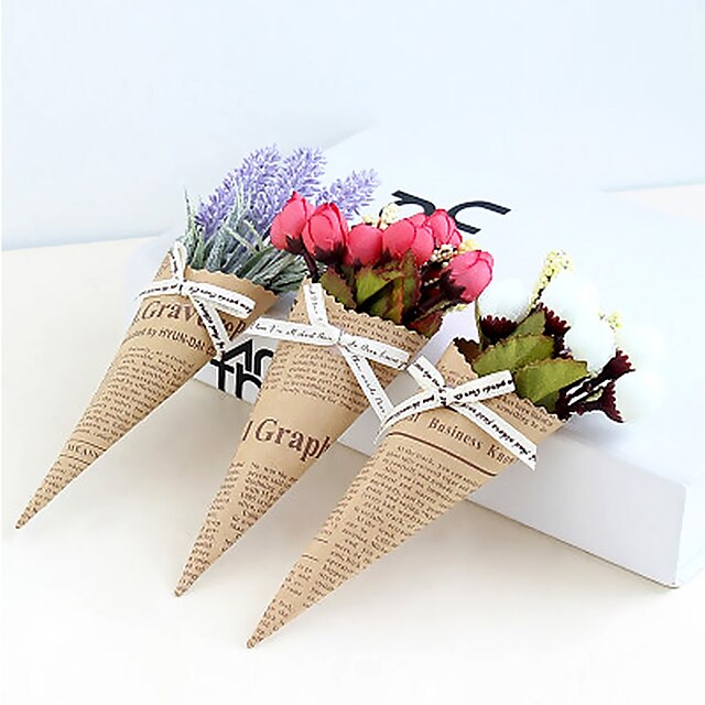  Artificial Flowers 1 Branch Classic / Single Stylish / Modern Roses / Lavender Tabletop Flower