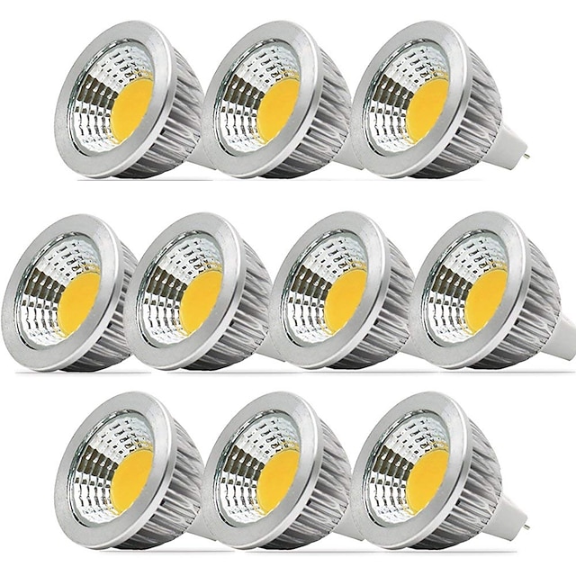  10PCS Dimmable AC/DC12V MR16 LED Bulb - 5W Spot Light Lamp Bulbs,Replacement Bulb Equivalent to 30Watt Halogen,120 Degree Beam Angle
