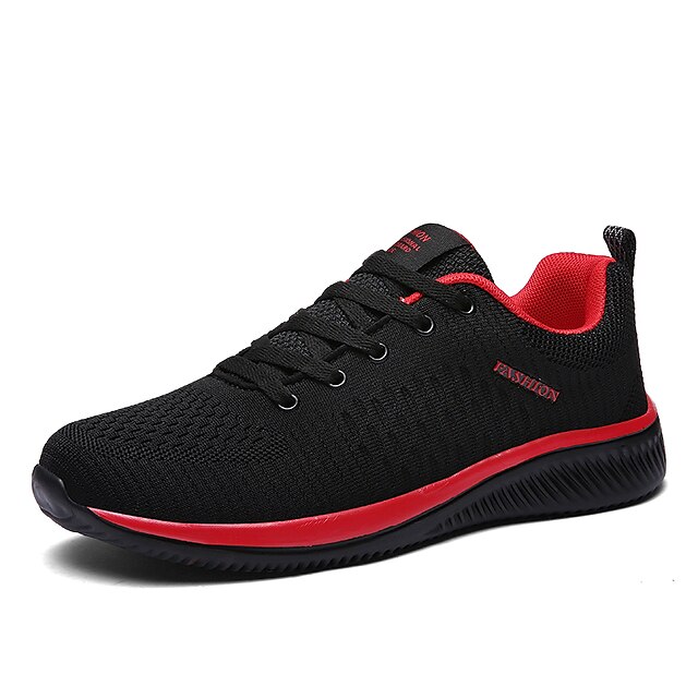  Men's Comfort Shoes Tissage Volant Spring & Summer Sporty / Casual Sneakers Running Shoes / Walking Shoes Color Block Black / Black / Red / Black / Green / Outdoor / Light Soles