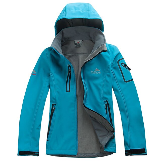 Cikrilan Women's WaterResistant Softshell Jacket with Removable Hood