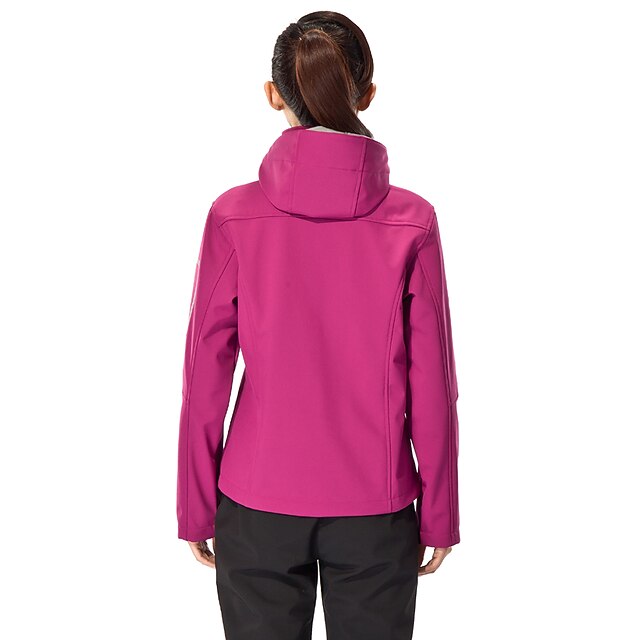 Cikrilan Women's WaterResistant Softshell Jacket with Removable Hood