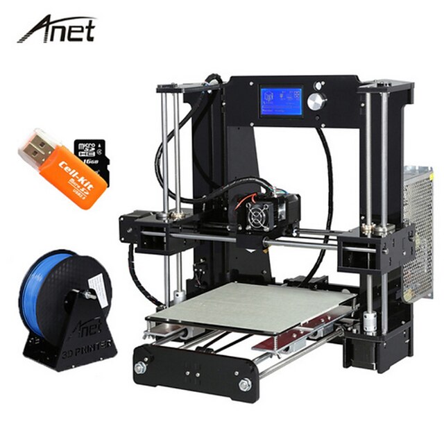  Anet A6 3D Printer DIY Kit 1.75mm / 0.4mm print area 220*220*230mm 0.4 mm Support ABS / PLA / HIPS