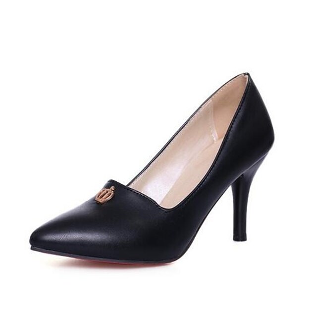  Pentru femei Tocuri Pantofi de confort Toc Stilat Zilnic PU Alb Negru Roz