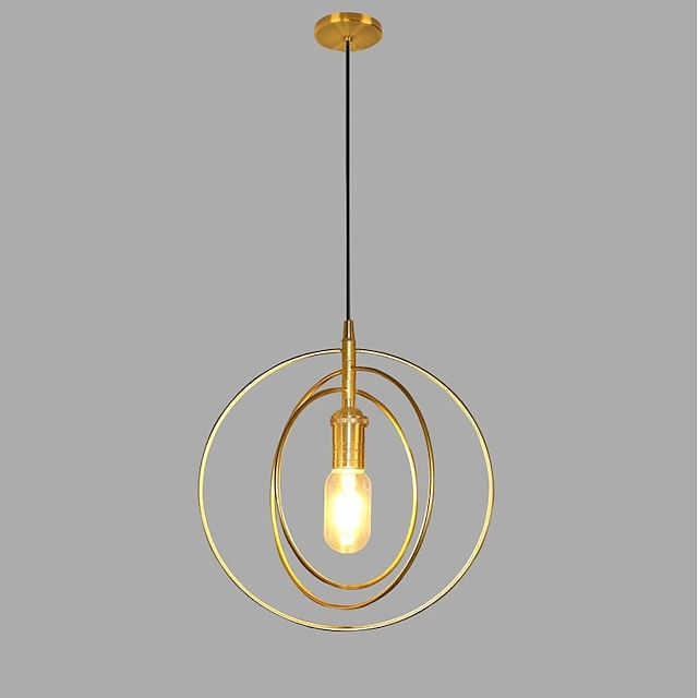 Lights & Lighting Pendant Lights | 1-Light 28 cm Pendant Light Metal Mini Gold Contemporary / Artistic AC100-240V - MZ33609