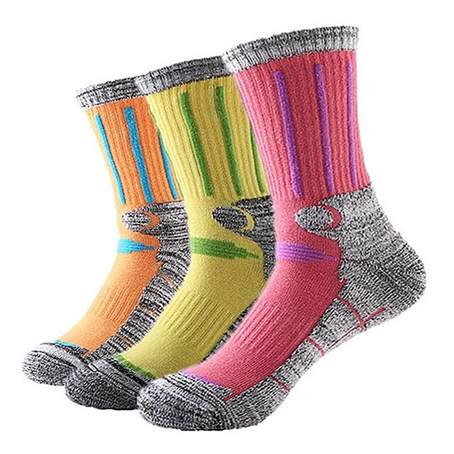  Damen Sportsocken warm halten tragbar Atmungsaktiv Antirutsch Herbst Socken für Wintersport / Baumwolle / Elastan / Dehnbar / Modisch / Athlässigkeit