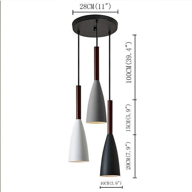 Lights & Lighting Pendant Lights | 3-Light 28 cm Creative Pendant Light Metal Novelty Painted Finishes Contemporary Chic & Moder