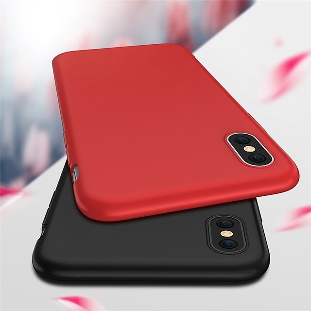  Case For Apple iPhone X / iPhone 8 Plus / iPhone 8 Ultra-thin / Frosted Back Cover Solid Colored Soft TPU