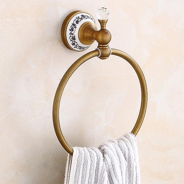  антикварное латунное кольцо для полотенец для ванной комнаты современный матовый латунный настенный аксессуар для ванной комнаты 1 шт.